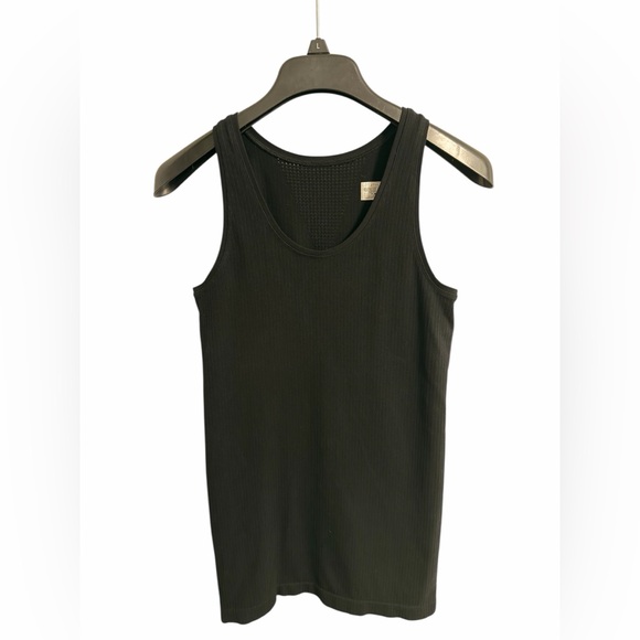 Athleta Black Ribbed Tank Top - Picture 1 of 3